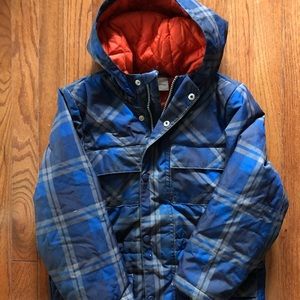 Hanna Andersson Blue Plaid Winter Coat
